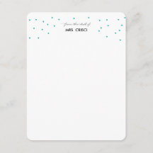 Da Mesa de Cartões de Nota para Professores