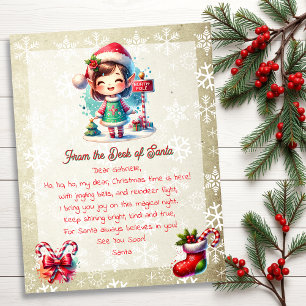 Da mesa de Papais noeis para crianças   Anime Girl