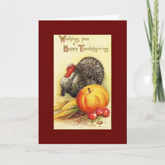 Da Nossa Família Ao Seu Cartão De Ação De Graças (Frente)