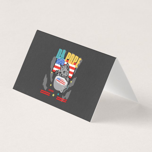 da pope leo cat amerika flagge  (Frente)