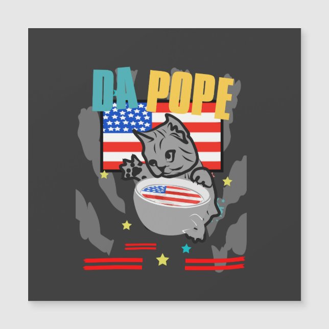 da pope leo cat amerika flagge  (Frente)