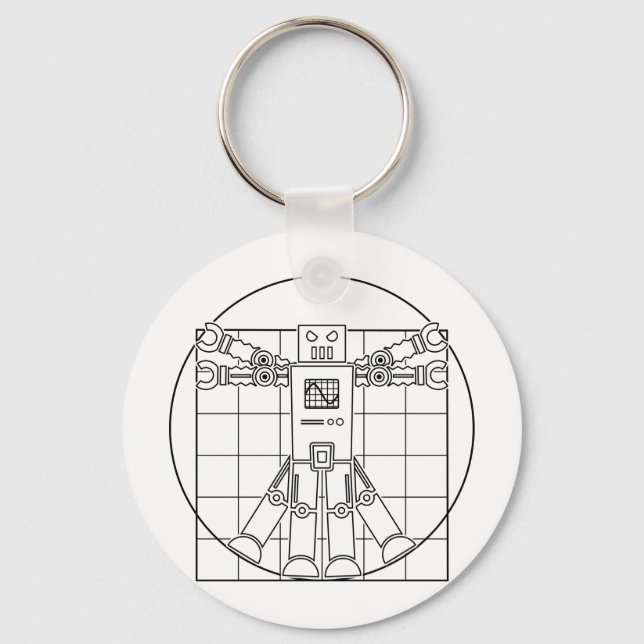 Da Vinci Vitruvian Robot Chaveiro (Frente)