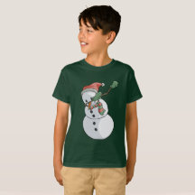 Dabbing Snowman T-Shirt Engraçado Natal