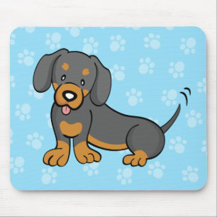 Dachshund bonito Mousepad do cão dos desenhos