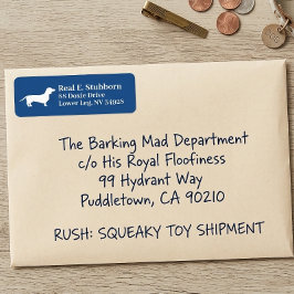 Dachshund Cachorro Salsicha | Etiqueta Azul Royal