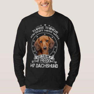 Dachshund Camisa Três Coisas Com As Quais Não Se M