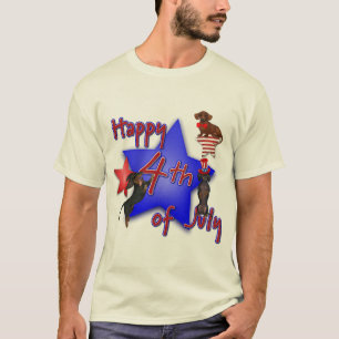 Dachshund camiseta do 4 de julho