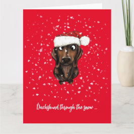 Dachshund, Cartão de Natal De Cão De Salsicha