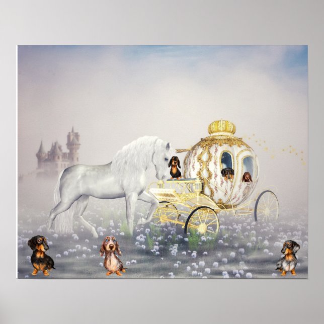 Dachshund Chariot Poster (Frente)