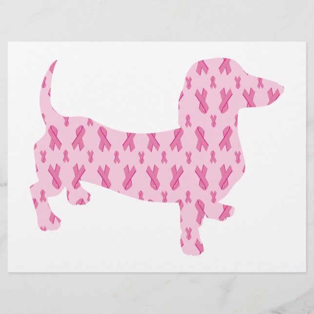 Dachshund de Consciência do Cancer da Mama (Frente)