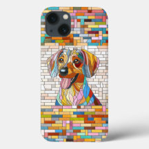 Dachshund dog - Doxie - mosaico colorido