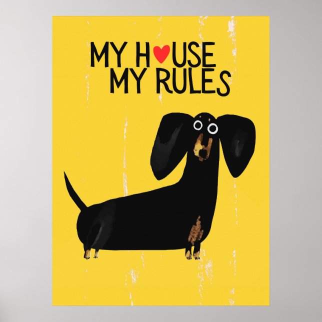 Dachshund dog | Funny & decorative Poster (Frente)