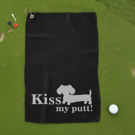 Dachshund Golf Towel Funny Beija Meu Cachorro De P