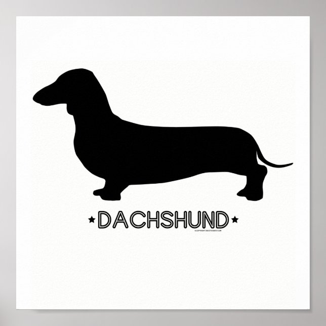 Dachshund Impressão (Frente)