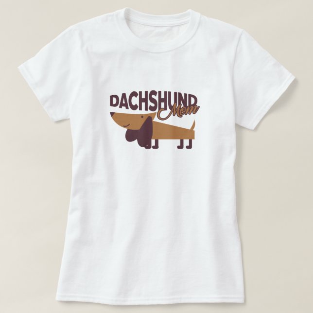 Dachshund Mãe T-Shirt (Frente do Design)