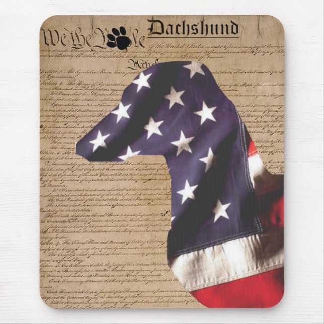 Dachshund Mousepad da constituição (Frente)