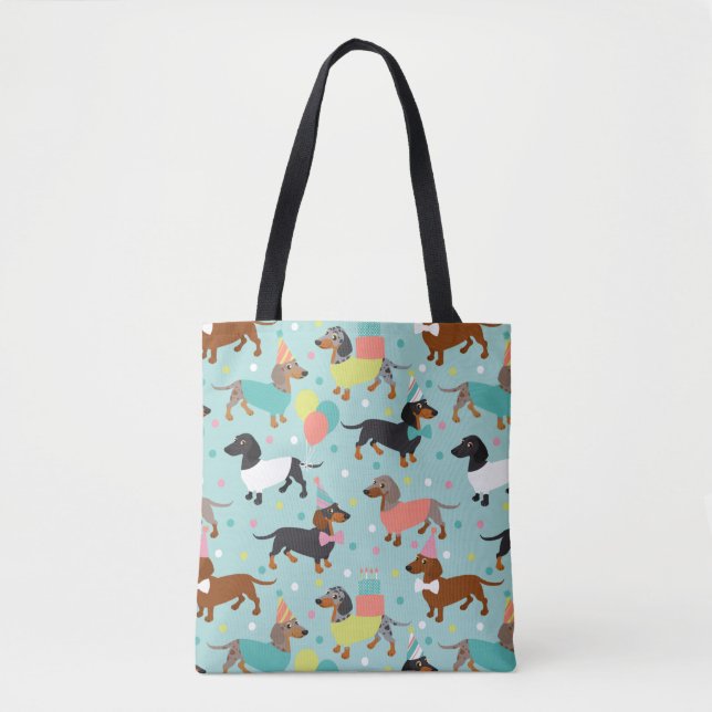 Dachshund Party Tote Bag (Frente)