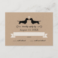 Dachshund Silhouettes (Wire Haired) RSVP de Casame