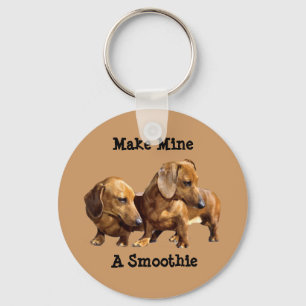 Dachshund Smoothies Chaveiro