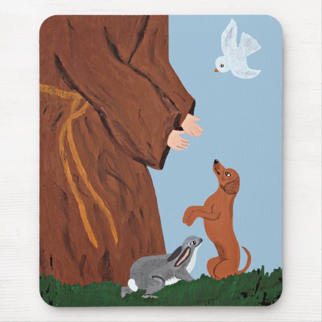 Dachshund & St Francis Mousepad (Frente)