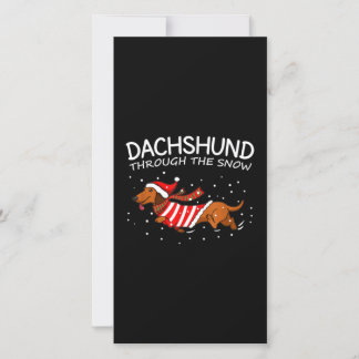 Dachshund Through The Snow Funny Dog Christmas
