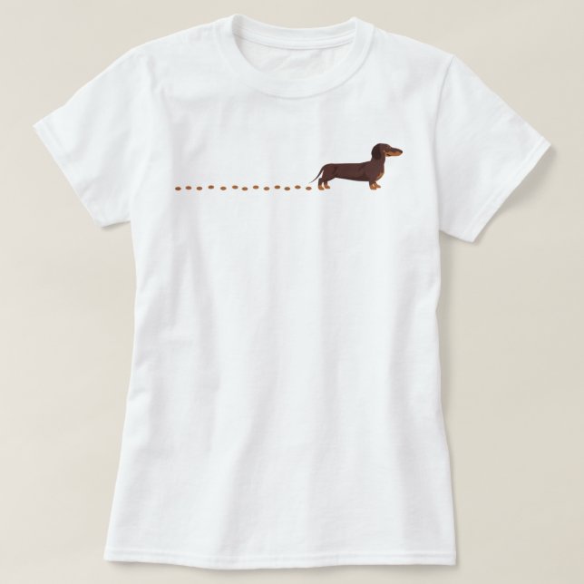 Dachshund Traces Dachshund Top T-Shirt (Frente do Design)