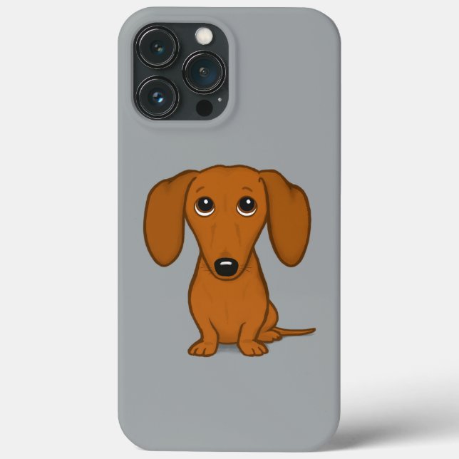Dachshund Vermelho Cugado | Cachorro-branco engraç (Verso)