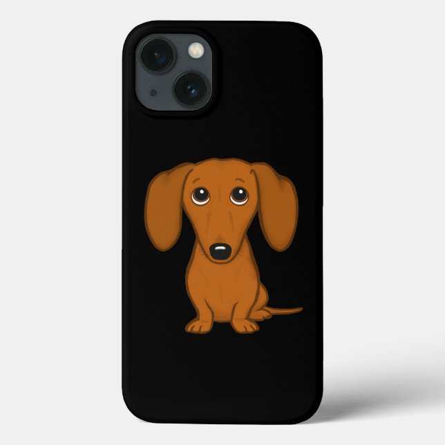 Dachshund Vermelho Fofo | Estojo de Cachorro Salsi (Verso)