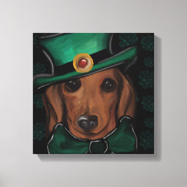 Dachshund Vermelho     Impressão em Tela