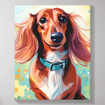 Dachshund Wienerdog Canvas ideia