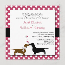 Dachshunds bonitos que Wedding o convite