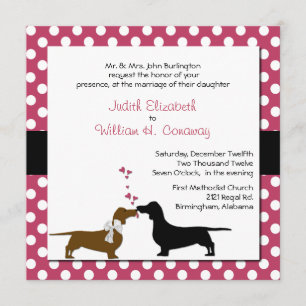 Dachshunds bonitos que Wedding o convite
