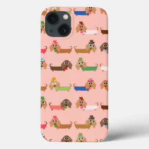 Dachshunds on Pink