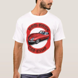 Dad Rods Car Club Red Jag Car T-Shirt