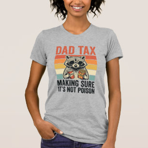 Dad Tax Mapache Vintage Camisa Divertida do Papai