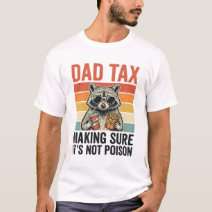 Dad Tax Mapache Vintage Camisa Divertida do Papai