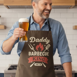 Daddy Barbecue King — Personalized BBQ Apron