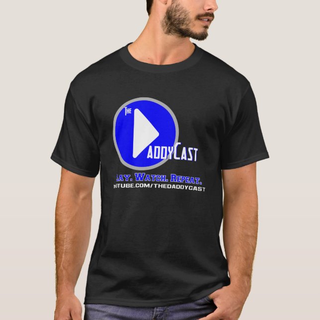 DaddyCast - design escuro do t-shirt (Frente)