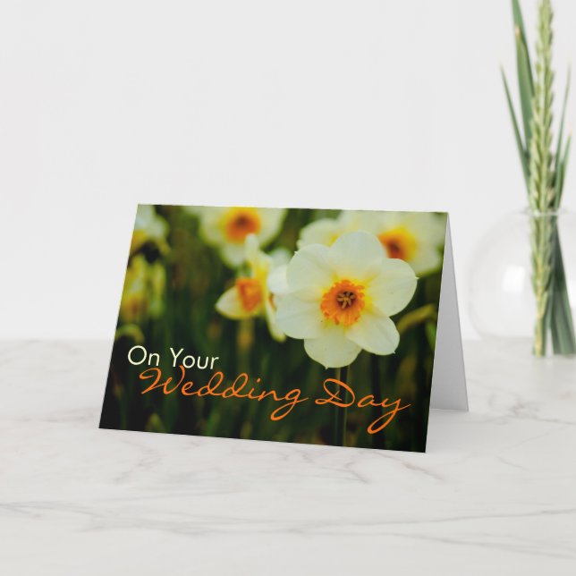 Daffodil • Cartão das felicitações do casamento (Frente)