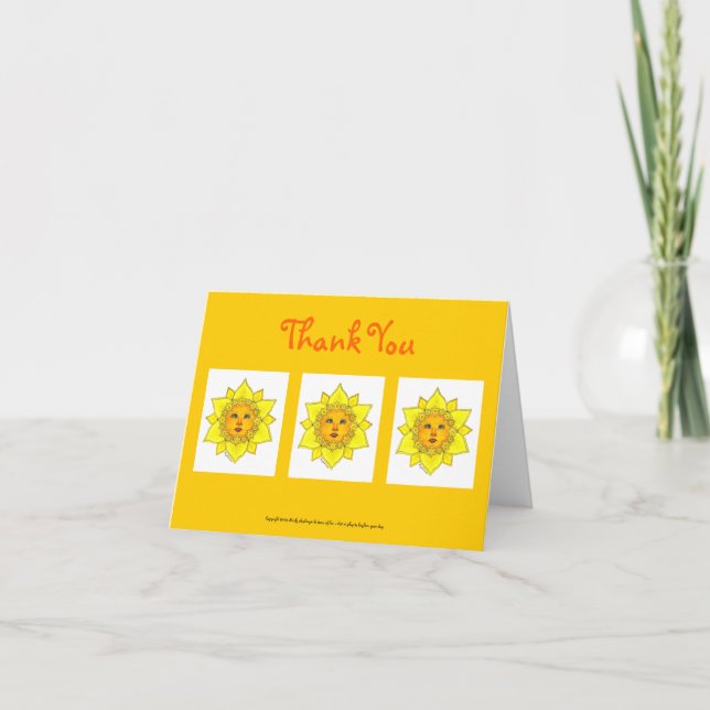 Daffodil ensolarado - cartão de nota (obrigado (Frente)
