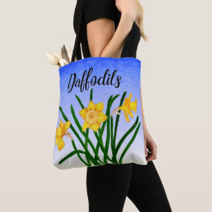 Daffodil Floral Watercolor Bolsa Ba