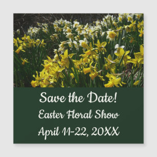 Daffodils Amarelo e Branco Salvem a Data