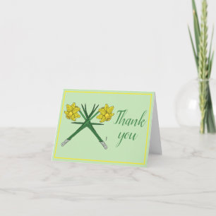 Daffodils Cartões de agradecimentos cruzado