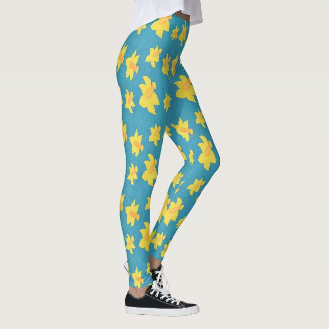 Daffodils em Leggings Azuis de Fundo (Direita)