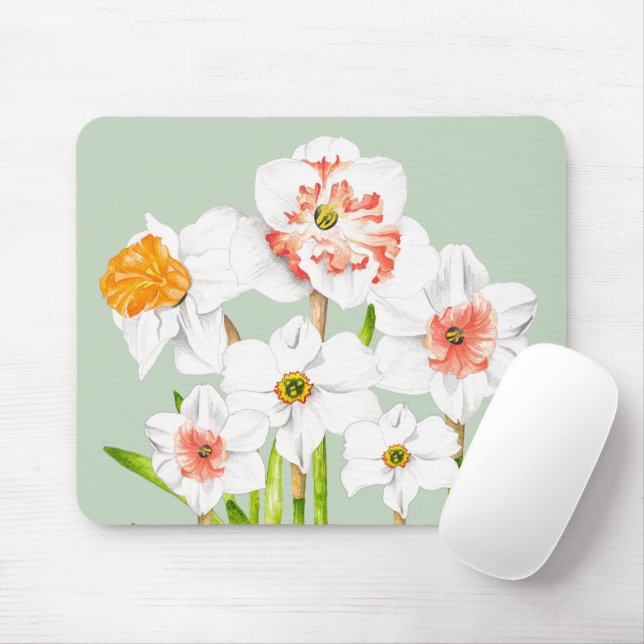 Daffodils em um mouse Pad (Com mouse)