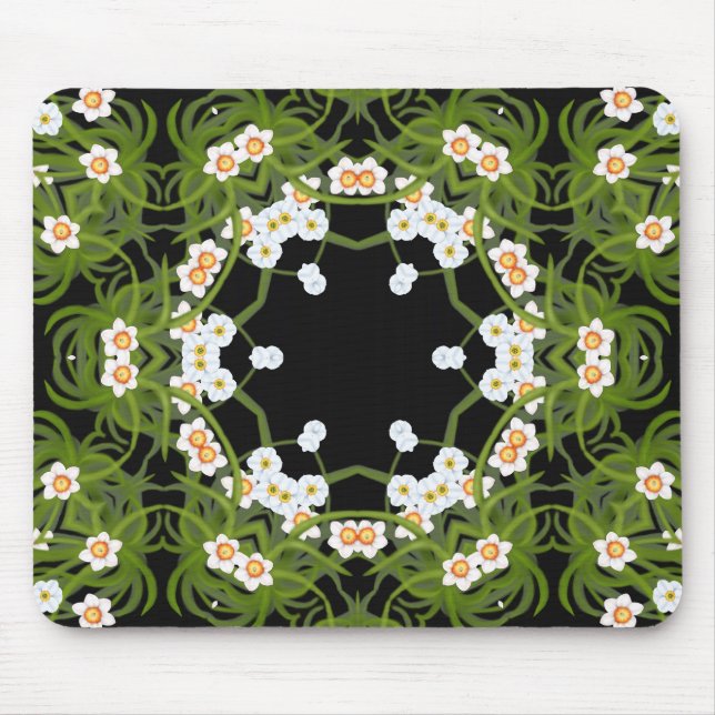 Daffodils Mousepad geométrico (Frente)