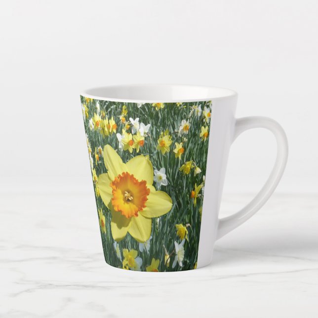 Daffodils Primavera Fl. Caneca de Latte Laranja Am (Direita)