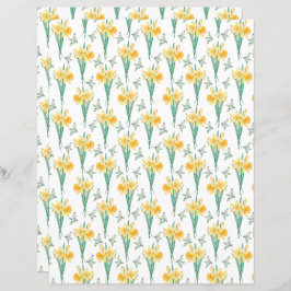 Daffodils Scrapbook Paper