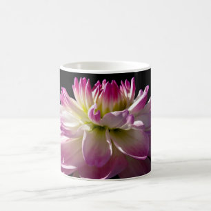 Dahlia cor-de-rosa caneca de café impressão flor