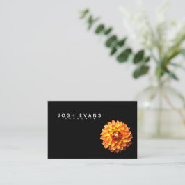 Dahlia Floral Minimalista UK & Euro Cartão de visi